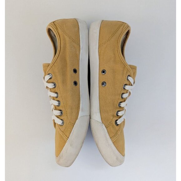 SeaVees Shoes Monterey Sneaker Women's 7.5 Canvas Yellow Lace Up - Picture 3 of 5
